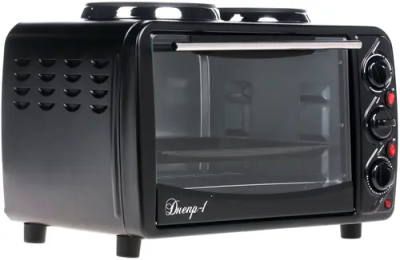 Мини-печь Великие Реки Днепр-1  (30л) 3300w /черный <2 КОНФОРКИ>