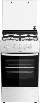 Плита газовая DARINA 1B GM441 002 W белый (метал.крышка,реш.сталь)