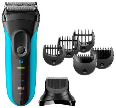 Бритва сетчатая BRAUN Series 3 3010BT синий/черный