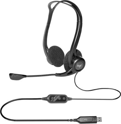 Наушники с микрофоном LOGITECH 960 черный 2.4м накладные