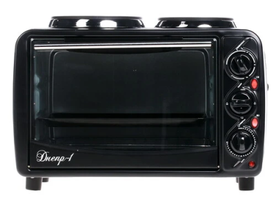 Мини-печь Великие Реки Днепр-1  (30л) 3300w /черный <2 КОНФОРКИ>