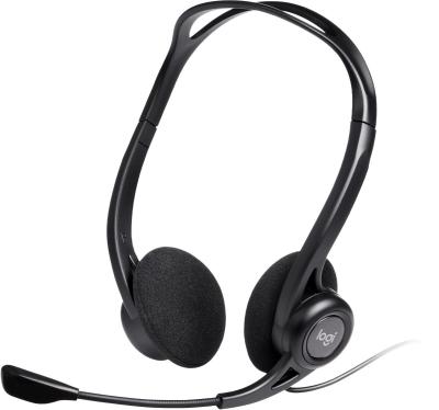 Наушники с микрофоном LOGITECH 960 черный 2.4м накладные