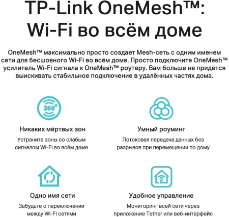Wi-Fi роутер TP-Link Archer AX10 AX1500 10/100/1000BASE-TX черный