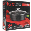 Сотейник LARA LR02-213 CHOCO 32х7.5см, 4.8л, мрамор, капсулированное индукц. дно, крышка