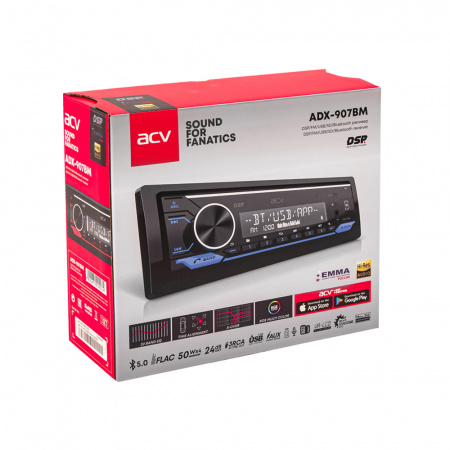Автомагнитола USB/SD ACV ADX-907BM 1DIN 4x50Вт