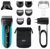Бритва сетчатая BRAUN Series 3 3010BT синий/черный