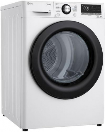 Сушильная машина LG DC90V3V6W белый (14 режимов, 9кг, тепл.насос,) Eco Hybrid, ThinQ