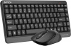 Клавиатура + мышь A4TECH Fstyler FG1110 черный/серый черный/серый USB беспроводная Multimedia (FG1110 GREY)
